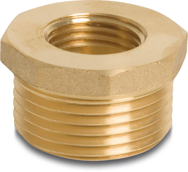 Profec Nr. 241 Reducer bush brass 1 1/2" x 1 1/4" male thread x female thread 30bar